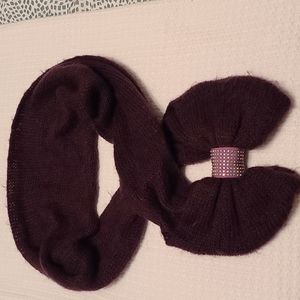 Infinity Scarf. Purple Bow Tie. EUC.